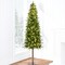 Best Choice Products Pre-Lit Pencil Alpine Christmas Tree Holiday Decoration w/ LED Lights, Stand
